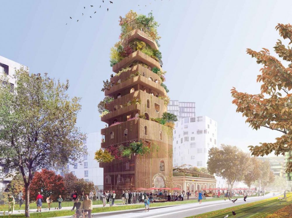 image bâtiment bois